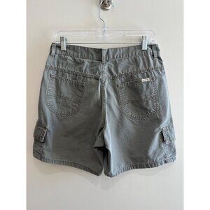 Lee Riders High Rise Short Womens 8 Army Green  5.5" inseam 90s 100% Cotton